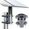 Pipe Adapter for GEN 2 V2 Dish Antenna, Stainless Steel Antenna Pole Mast Mount Pole Adapter Kit, U Bracket Roof Mounting Bracket for RV and Yacht, Easy Installation view 1