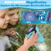 1000X Pocket Microscope for Kids - 4K 2.0" Screen, Digital Mini Scope with Slides Kit, Rechargeable Lab Handheld Portable Microscopes for Kids 4-12 Students Teens view 2
