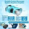 1000X Pocket Microscope for Kids - 4K 2.0" Screen, Digital Mini Scope with Slides Kit, Rechargeable Lab Handheld Portable Microscopes for Kids 4-12 Students Teens view 4
