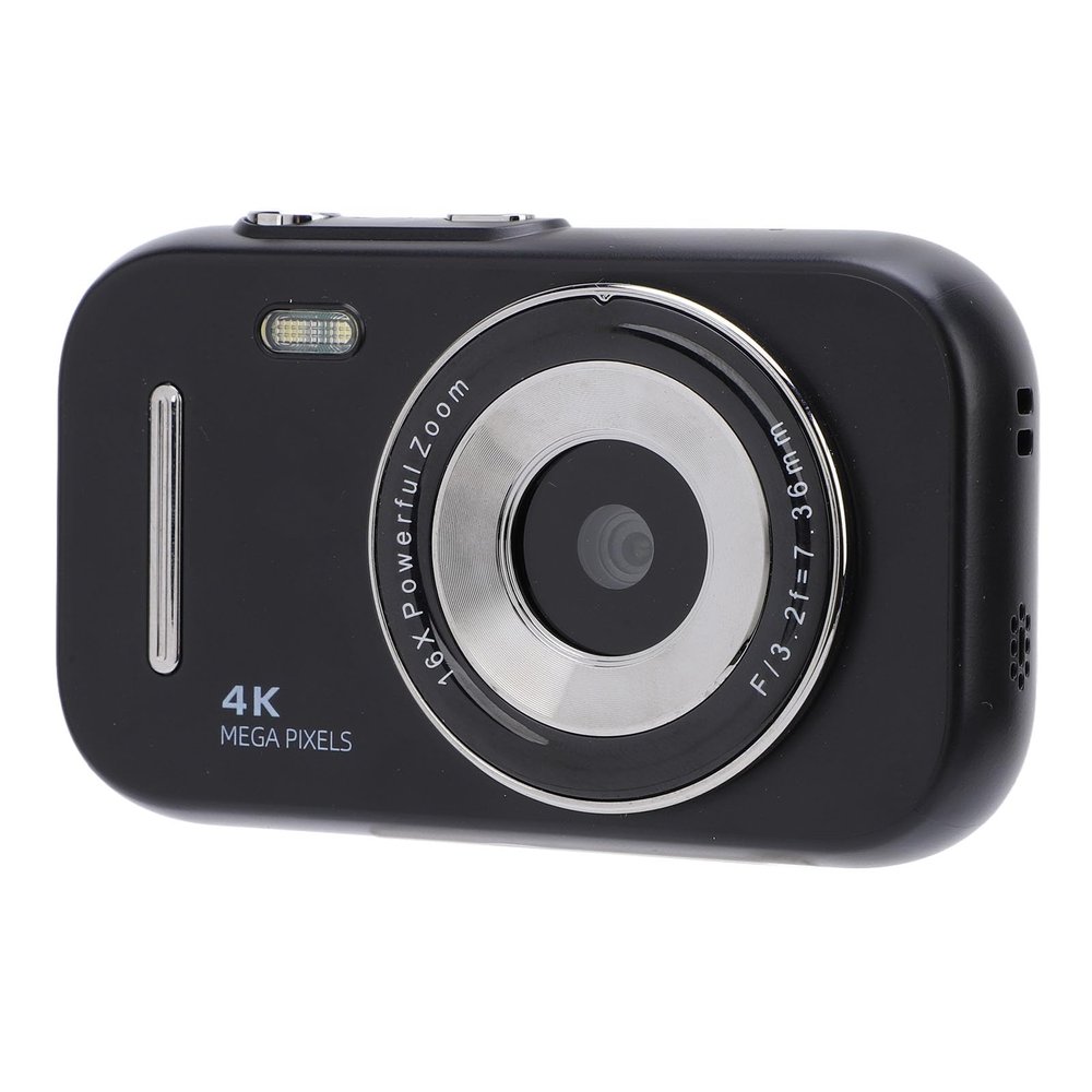 4K Digital Camera, 16X Zoom Video Camcorder Anti Shake with 2.8 Inch Screen, 48MP Portable Travel Camera Rechargeable with 20 Filters for Boys Girls Beginners (Black)