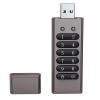 Encrypted USB Drive Secure Flash Drive 64GB AES256-bit USB 3.0 Hardware Password Memory Stick Aluminum Alloy Shell Flash Disk Automatic Lock U Disk (64, GB) view 1