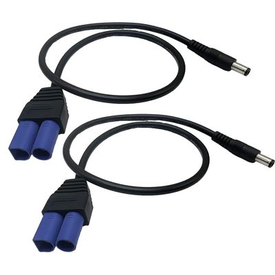 jasavdio EC5 Male to DC5.5 mm x 2.1 mm Male Cable, 2pcs EC5 Banana Plug to 12V DC5521 Male Cable,EC5 to DC 20 Inch Coaxial Cable Jump Starter Emergency Power Adapters