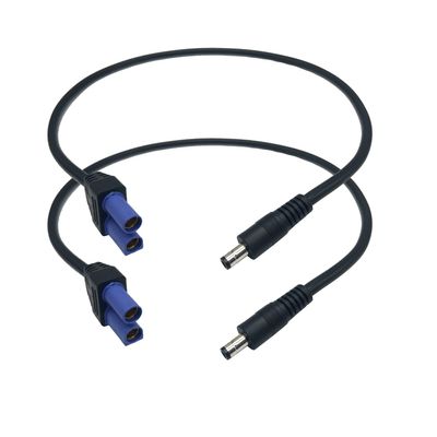 jasavdio EC5 Female to DC5.5 mm x 2.1 mm Male Cable, 2pcs EC5 Banana Plug to 12V DC5521 Male Cable,EC5 to DC 20 Inch Coaxial Cable Jump Starter Emergency Power Adapters