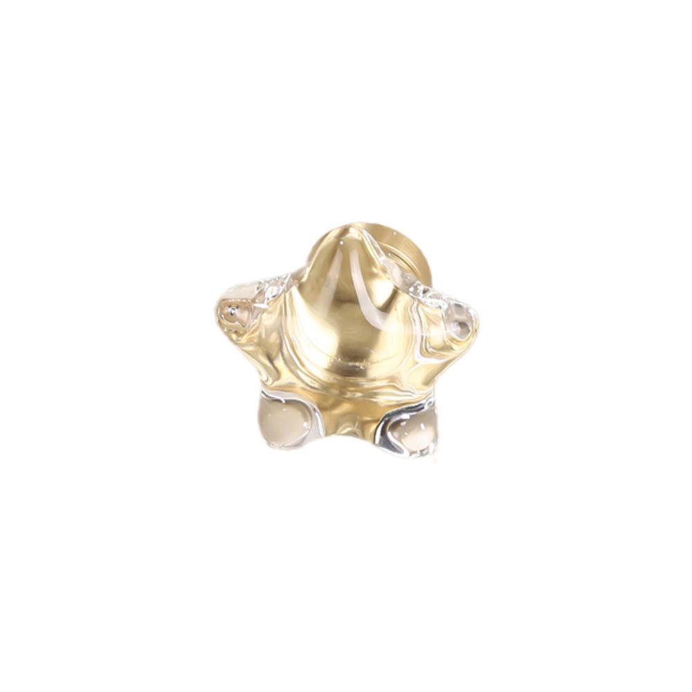 MAXWOLF Elegant Crystal Brass Star Cabinet Knob for Modern Interiors  Single Hole, Luxury Star Design, Premium Home Upgrade, 1.51.5 in (2)