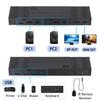 HDMI Displayport KVM Switch 2 Computers 2 Monitors, 8K@60Hz 4K@120Hz KVM Switcher for 2 PCs Share Dual Monitors and 4 USB 3.0 Devices for Keyboard, Mouse, Printer (IR Remote Control) view 2