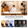 Godox LP400R RGB LED Video Light with Barndoor, 36W 1800K-10000K 6480Lux LED Panel Light with 14 FX Effects APP Control CRI/TLCI 96+ Dimmable 0-100% Studio Soft Lights for Photography view 3