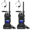 Retevis Ailunce HA1G GMRS Radio(2 Pack) with Overhead Headset(2 Pack), Handheld Radio, IP67 Waterproof, NOAA, 2800mAh USB-C Charging Long Range Walkie Talkies, EHM003 Two Way Radio Headset with Mic view 1