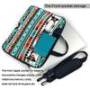 Aztec Geometric Pattern Laptop Shoulder Bag for Women, Ethnic Pattern 14 inch Laptop Sleeve Case Durable Computer Notebook Briefcase Messenger Bag with Shoulder Strap view 3