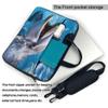 3D Dolphin Laptop Shoulder Bag for Women, Ocean Fish Animal 14 inch Laptop Sleeve Case Durable Computer Notebook Briefcase Messenger Bag with Shoulder Strap view 3