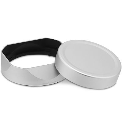 Haoge Silver Metal Square Lens Hood for Fujifilm XF33mm F1.4 R LM WR Lens, Fuji XF23mmF1.4 R LM W,Fujinon XF 16-50mm F2.8-4.8 R LM WR Lens, Bayonet Hood Shade,with Metal Cap Kit,