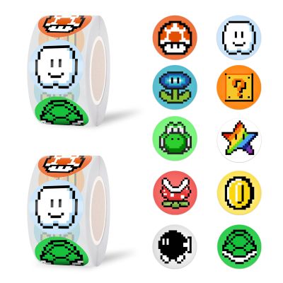 Pounchi Pixel Game Dot Stickers (1000 Pcs 1 inch)