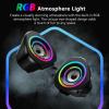 Docooler Computer PC Speakers, Wired Computer Speaker, 3W PC Gaming Desktop Computer Speakers with RGB Atmospheric Lights, 360-Degree Omni-Directional Sound, E-Sports Speaker for Gamer, PC view 3
