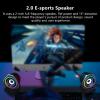 Docooler Computer PC Speakers, Wired Computer Speaker, 3W PC Gaming Desktop Computer Speakers with RGB Atmospheric Lights, 360-Degree Omni-Directional Sound, E-Sports Speaker for Gamer, PC view 4
