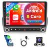 8 Core 6G+128G Radio for Chevrolet Camaro 2008-2015, Rimoody Android 13 Car Stereo Carplay Android Auto 9 Inch Touchscreen GPS 4G-WiFi Bluetooth FM DSP-36 Mirror Link 59-UI Themes AHD Backup Camera view 1