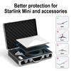 Starlink Mini Case Travel Case Portable Hard Case fits Starlink Mini Dish Kit Kickstand Pipe Adapter Power Supply and Accessories Storage with Combination Lock Black view 2