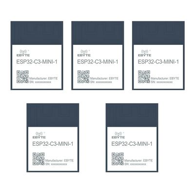 5pcs ESP32 2.4G WiFi Wireless Module ESP32-C3-MINI-1 Small Size Low Power Consumption PCB Antenna UART I/O for Smart Home
