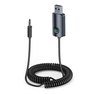 KAIY Bluetooth Receiver for Car AUX, Hands-Free Calling & Music Bluetooth Audio Receiver for Car USB-Powered, 3.5mm Adapter USB 2.0 to 3.5mm Jack Compatible with Speakers/Home Stereo
