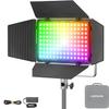 Godox LP600R RGB LED Video Light with Barndoor, 60W 1800K-10000K 9270Lux LED Panel Light with 14 FX Effects APP Control CRI/TLCI 96+ Dimmable 0-100% Studio Soft Light for Photography view 1