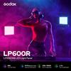 Godox LP600R RGB LED Video Light with Barndoor, 60W 1800K-10000K 9270Lux LED Panel Light with 14 FX Effects APP Control CRI/TLCI 96+ Dimmable 0-100% Studio Soft Light for Photography view 2