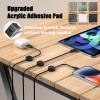 [9 Pack] Magnetic Cable Clips, Easy to Adjust, Enhanced Adhesive Wire Organizer, Desk Cable Management, Mini Holder for Wire Or Cable Clips for Home, Office, Car, Desk, Nightstand (Black-9 Pack) view 4