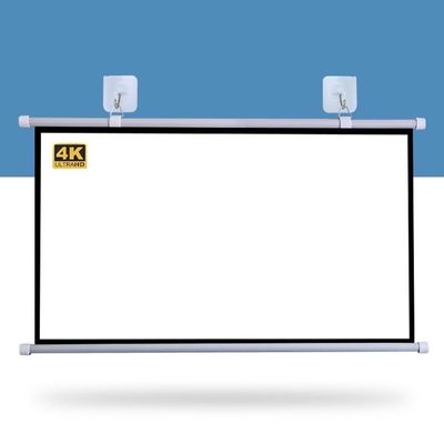 GSKDZG 50" 60" 72" Projector Screen Manual Pull Down Projection Screen HD 4K Home Theater Movie Screen for Indoor Outdoor Portable Screen 4:3 16:9 Format(30 Inch (4:3))