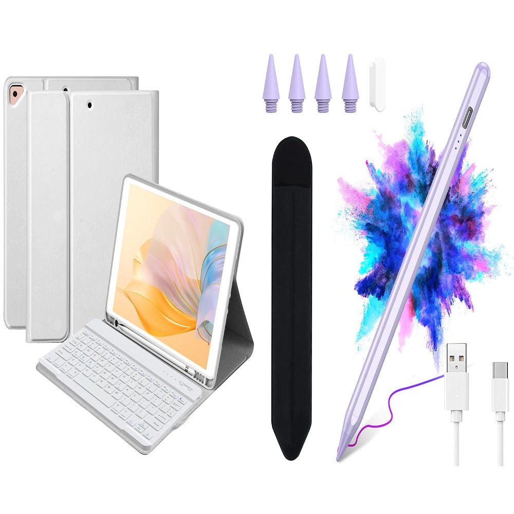 BQSS Keyboard Case for ipad 10.2" 9th/8th/7th Gen Bundle with Stylus Pen for iPad 10th/9th/8th/7th/6th Gen
