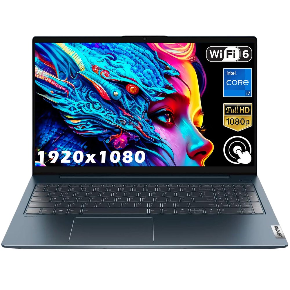 Lenovo IdeaPad 5i Business Laptop, Intel Core i7-1255U, 15.6" FHD IPS Touchscreen Notebook, 1080p Webcam, Backlit KB, Fingerprint, Wi-Fi 6, Win 11 Pro, w/Mouse Pad (Window Pro, 12GB RAM | 1TB SSD)