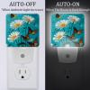 NEWzone Daisy and Butterfly Night Light Plug into Wall with Dusk to Dawn Light Sensors, Warm Nightlights for Bedroom, Bathroom, Hallway, Kitchen, Gifts Ideal for Girls Boys view 2