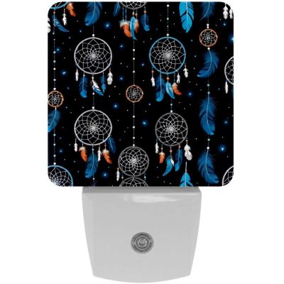 NEWzone Dream Catcher Night Light Plug into Wall with Dusk to Dawn Sensor LED Nightlight for Kid Girls Boys Room Decor, Hallway, Kitchen, Bathroom, Nursery, Stairs