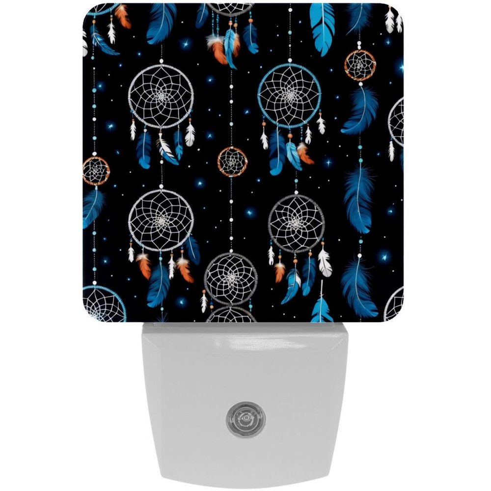NEWzone Dream Catcher Night Light Plug into Wall with Dusk to Dawn Sensor LED Nightlight for Kid Girls Boys Room Decor, Hallway, Kitchen, Bathroom, Nursery, Stairs