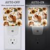 NEWzone Guinea Pig Sunflower Night Light Plug into Wall with Dusk to Dawn Light Sensors, Warm Nightlights for Bedroom, Bathroom, Hallway, Kitchen, Gifts Ideal for Girls Boys view 2