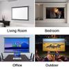 GSKDZG Manual Pull Down Projector Screen 30" 40" 50" 60" 72" Home Theater Projection Screen HD 4K 4:3 16:9 Format Movie Screen for Indoor Outdoor, Anti-Crease(60 Inch (4:3)) view 2