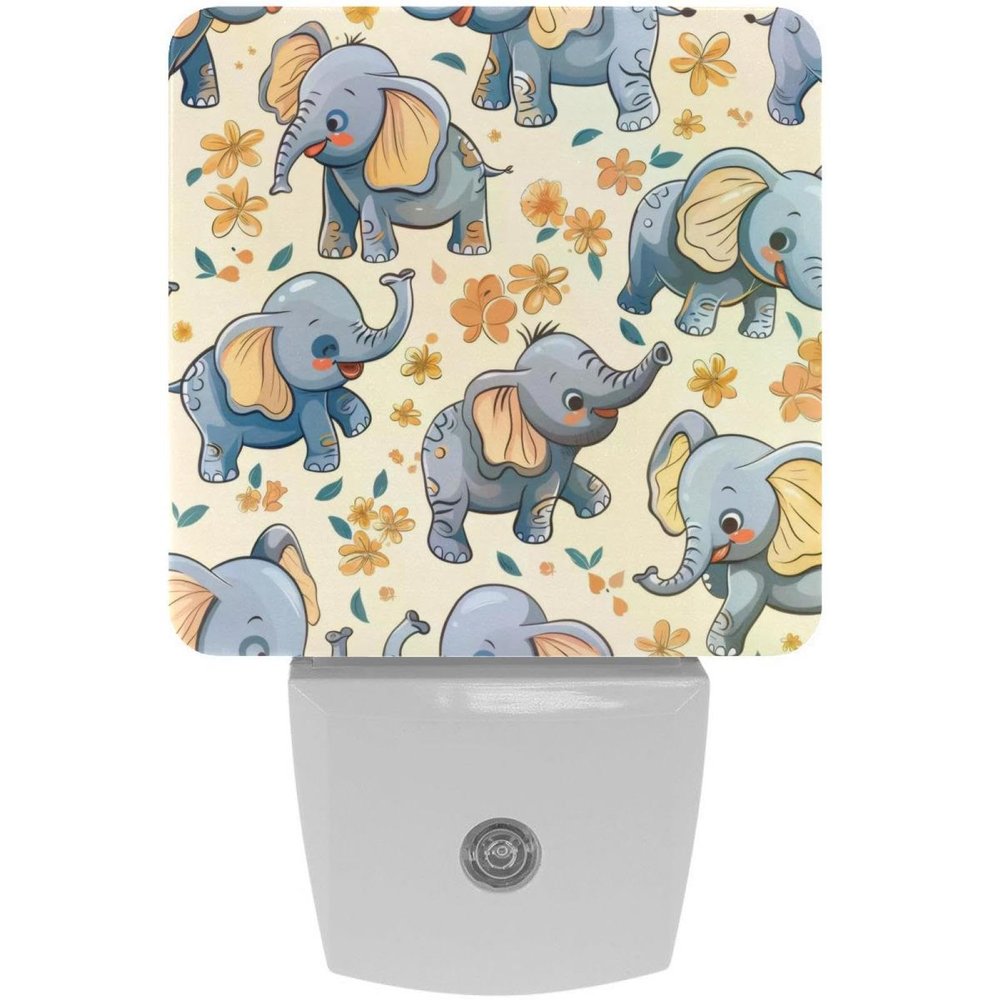 NEWzone Elephants Night Light Plug into Wall Decor 2 Pack, Decorative Night Light for Kids, Plug in Night Lights for Bedroom Living Room, Gift for Kids Adults