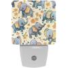 NEWzone Elephants Night Light Plug into Wall Decor 2 Pack, Decorative Night Light for Kids, Plug in Night Lights for Bedroom Living Room, Gift for Kids Adults view 1