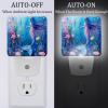 NEWzone Mermaid Night Light for Kids 2-Pack, LED Plug into Wall Lights Dusk-to-Dawn Sensor, Nursery Plug in Nightlight, for Kids Room, Bathroom, Bedroom Decor, Children Gift view 2