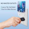 NEWzone Mermaid Night Light for Kids 2-Pack, LED Plug into Wall Lights Dusk-to-Dawn Sensor, Nursery Plug in Nightlight, for Kids Room, Bathroom, Bedroom Decor, Children Gift view 3
