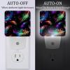 NEWzone Neon Feathers Night Light 0.5W, Plug in Night Lights for Boys Girls Led Night Light Dusk to Dawn Sensor Nightlight for Stairway/Hallway/Bedroom view 2