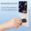 NEWzone Neon Feathers Night Light 0.5W, Plug in Night Lights for Boys Girls Led Night Light Dusk to Dawn Sensor Nightlight for Stairway/Hallway/Bedroom view 3