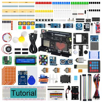 Freenove Complete Starter Kit with Board V5 Rev4 WiFi (Compatible with Arduino IDE), Arm Cortex-M4 Microcontroller, Onboard ESP32-S3, 474-Page Detailed Tutorial, 343 Items, 90 Projects