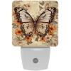 NEWzone Florals Butterfly Night Light Plug into Wall Decor 2 Pack, Decorative Night Light for Kids, Plug in Night Lights for Bedroom Living Room, Gift for Kids Adults view 1