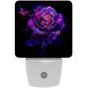 NEWzone Galaxy Rose Night Light Plug into Wall with Dusk to Dawn Light Sensors, Warm Nightlights for Bedroom, Bathroom, Hallway, Kitchen, Gifts Ideal for Girls Boys view 1