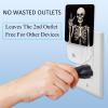 NEWzone Human Skeleton Night Light Plug into Wall for Girls Boys Room, Decorative Nightlights Auto Sensor Led Lights Wall Decor Gifts for Women Nightlight, 2 Pack view 3