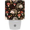 NEWzone Mushrooms Hedgehogs Night Light Plug into Wall with Dusk to Dawn Light Sensors, Warm Nightlights for Bedroom, Bathroom, Hallway, Kitchen, Gifts Ideal for Girls Boys view 1