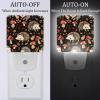 NEWzone Mushrooms Hedgehogs Night Light Plug into Wall with Dusk to Dawn Light Sensors, Warm Nightlights for Bedroom, Bathroom, Hallway, Kitchen, Gifts Ideal for Girls Boys view 2