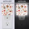 NEWzone Mushroom Hedgehogs Night Light for Kids 2 Pack, LED Plug into Wall Lights Dusk-to-Dawn Sensor, Nursery Nightlight for Kids Room, Bathroom, Bedroom Decor view 2