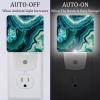 NEWzone Blue Agate Texture Night Light Plug into Wall with Dusk to Dawn Sensor LED Nightlight for Kid Girls Boys Room Decor, Hallway, Kitchen, Bathroom, Nursery, Stairs view 2