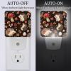 NEWzone Mushrooms Hedgehogs Night Light for Kids 2 Pack, LED Plug into Wall Lights Dusk-to-Dawn Sensor, Nursery Nightlight for Kids Room, Bathroom, Bedroom Decor view 2