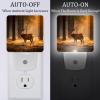 NEWzone Forest Deer Night Light Plug into Wall with Dusk to Dawn Light Sensors, Warm Nightlights for Bedroom, Bathroom, Hallway, Kitchen, Gifts Ideal for Girls Boys view 2
