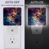 NEWzone Galaxy Music Note Night Light 0.5W, Plug in Night Lights for Boys Girls Led Night Light Dusk to Dawn Sensor Nightlight for Stairway/Hallway/Bedroom view 2