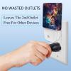 NEWzone Galaxy Music Note Night Light 0.5W, Plug in Night Lights for Boys Girls Led Night Light Dusk to Dawn Sensor Nightlight for Stairway/Hallway/Bedroom view 3